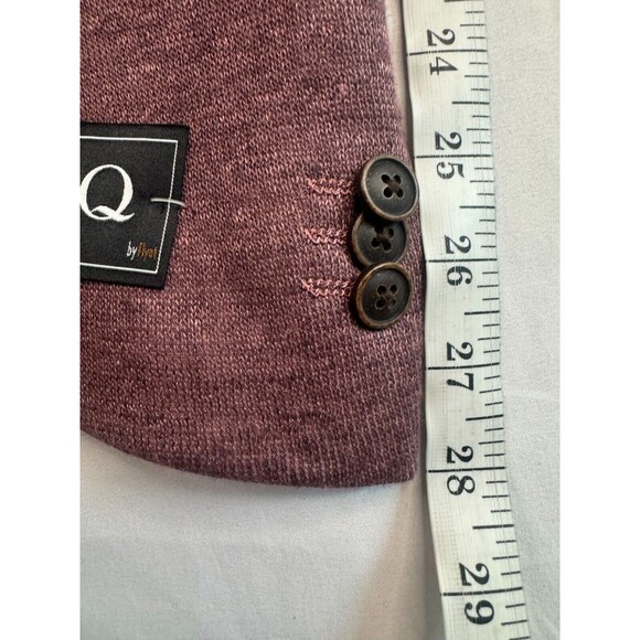Q by Flynt Blazer Men 48R Jacket Suit Purple Burgundy 2 Button Single-Breasted - Picture 12 of 15
